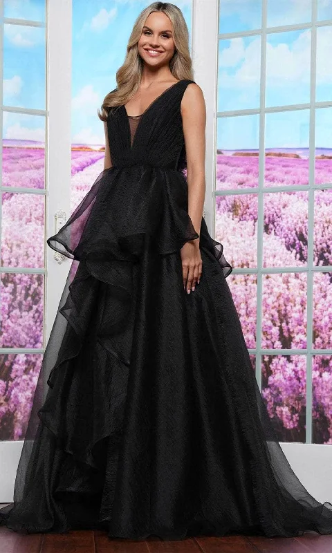 Colors Dress 3490 - Rosette Back Prom Dress