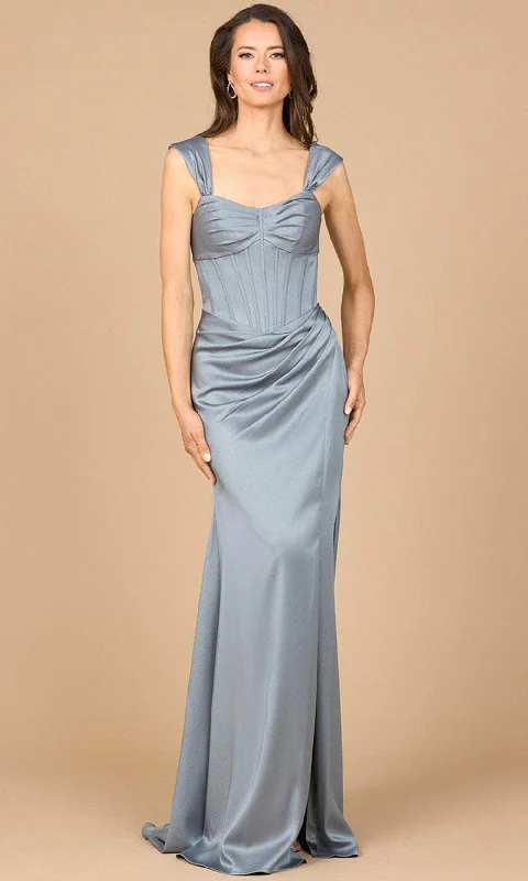 Lara Dresses 28915 - Cap Sleeve Corset Bodice Formal Dress