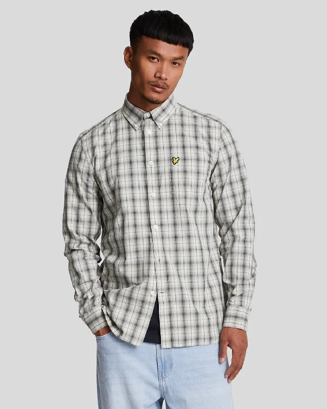 Washed Check Poplin Shirt