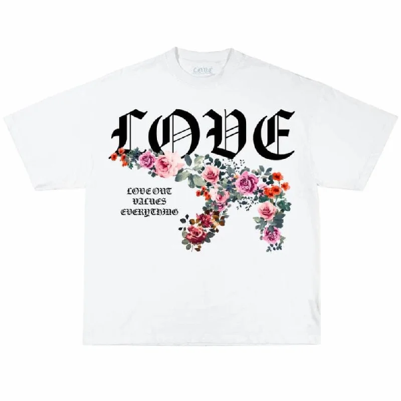 L.o.v.e Floral Love Ak T Shirt (White)