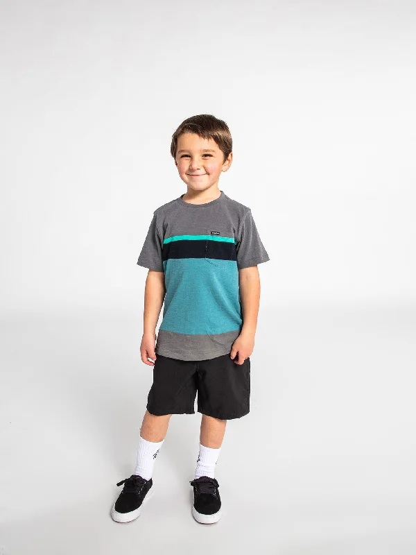 Little Boys Stone Blocker Stripe Short Sleeve Tee - Atlantic