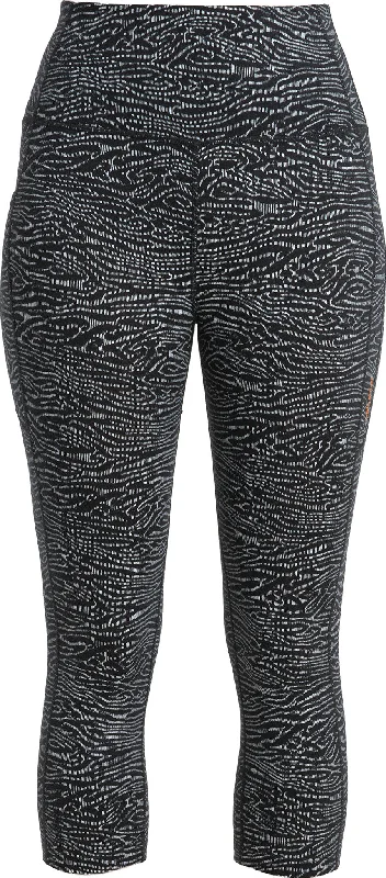 Fastray Topo Lines Merino High Rise 3/4 Tights - Women's |-|Collant 3/4 taille haute en mérinos Topo Lines Fastray - Femme