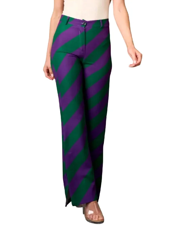 Mardi Gras Pant In Purple/green
