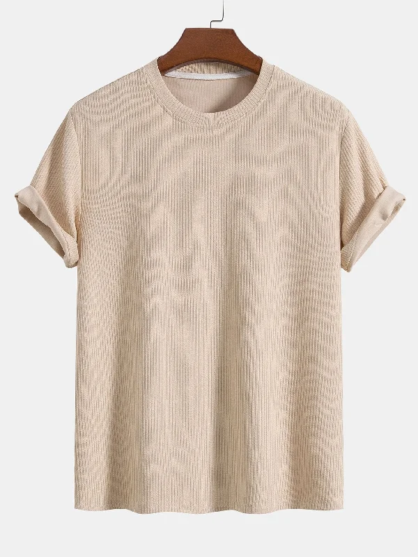 Knitted Ribbed T-Shirt