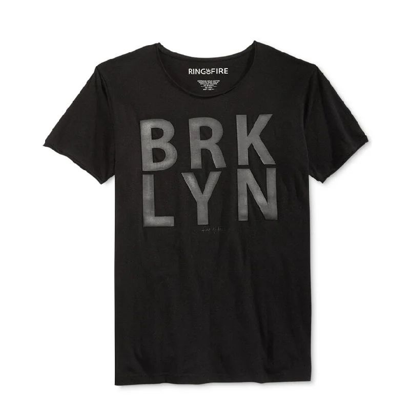 Ring Of Fire Mens Brklyn Graphic T-Shirt, Black, Small