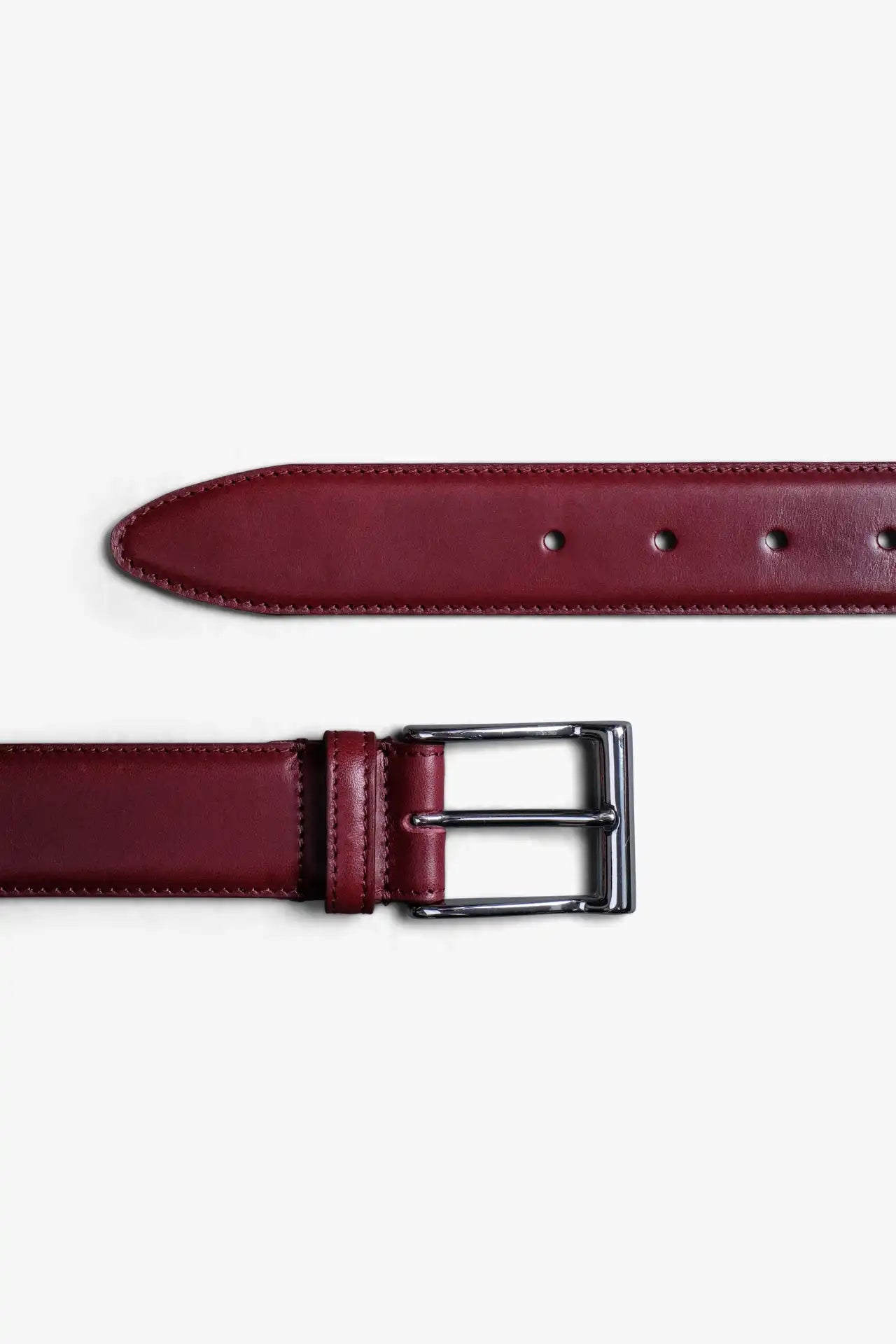 Leather Belt - Rosewood Red