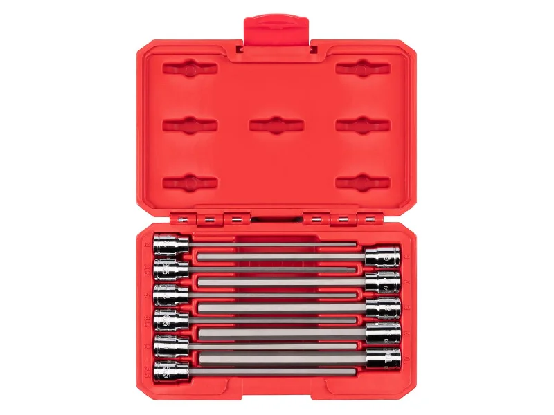 11-Piece 3/8 Inch Drive Long Hex Bit Socket Set (3-10 mm)