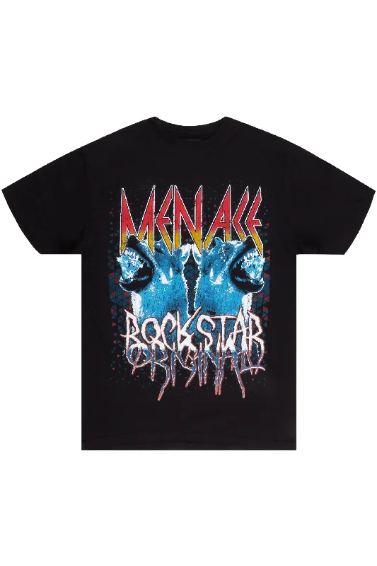 Nophux Black Graphic T-Shirt
