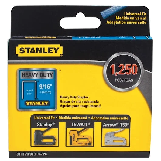 1,250 Piece 9/16 in Heavy Duty Narrow Crown Staples