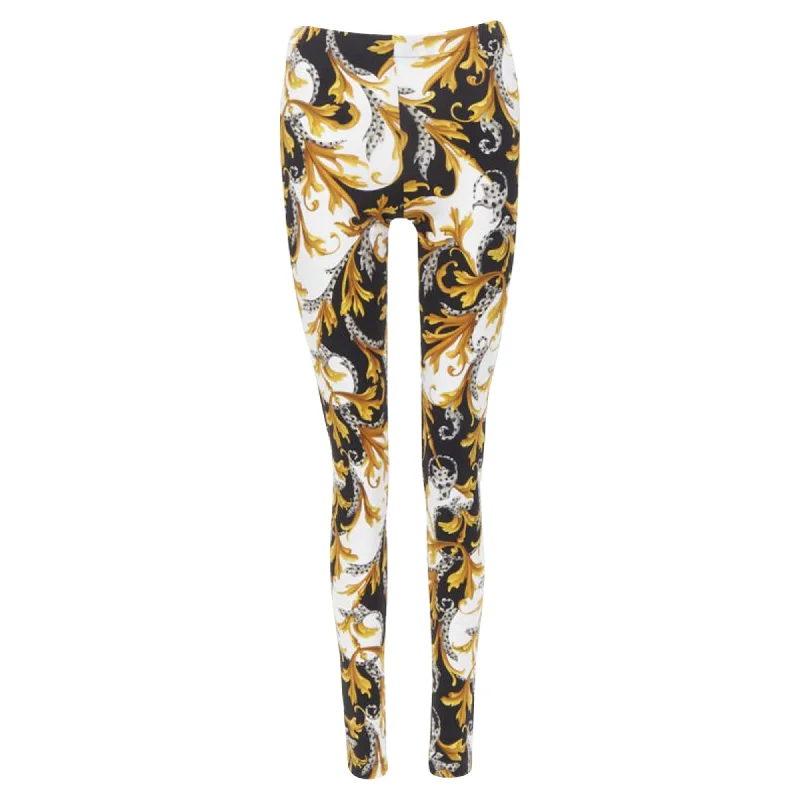 Versace Barocco Acanthg Signature floral legging pants