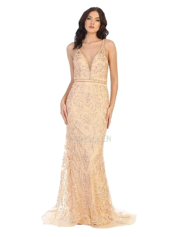 May Queen MQ1758 - Soutache Sheath Evening Gown