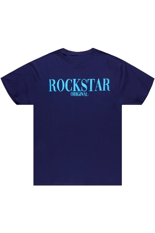 Octavio Printed T-Shirt-Navy/Blue