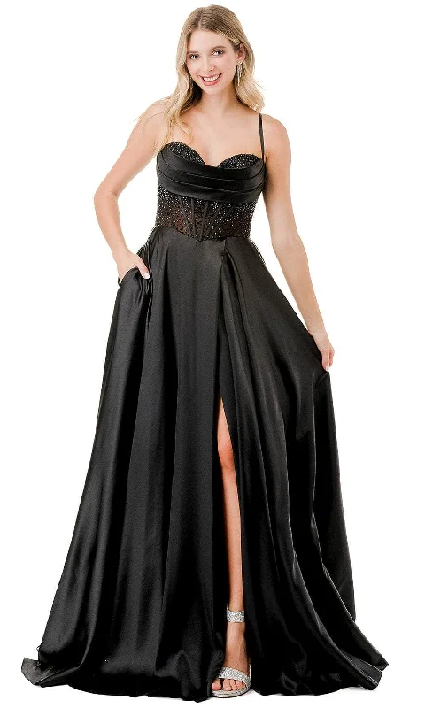 Aspeed Design L2861L - Rhinestone Corset Sleeveless Evening Gown