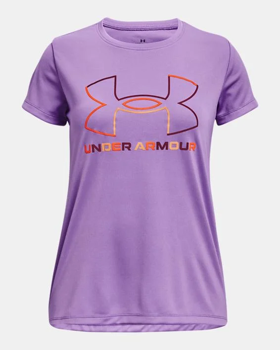 Girls' Ua Tech Big Logo Short Sleeve