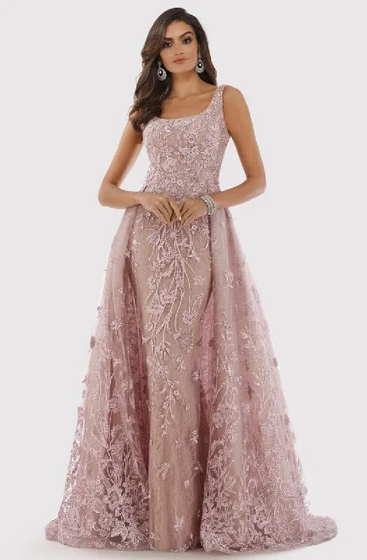 Lara Dresses - 29786 Lace Scoop Neck Dress With Overskirt