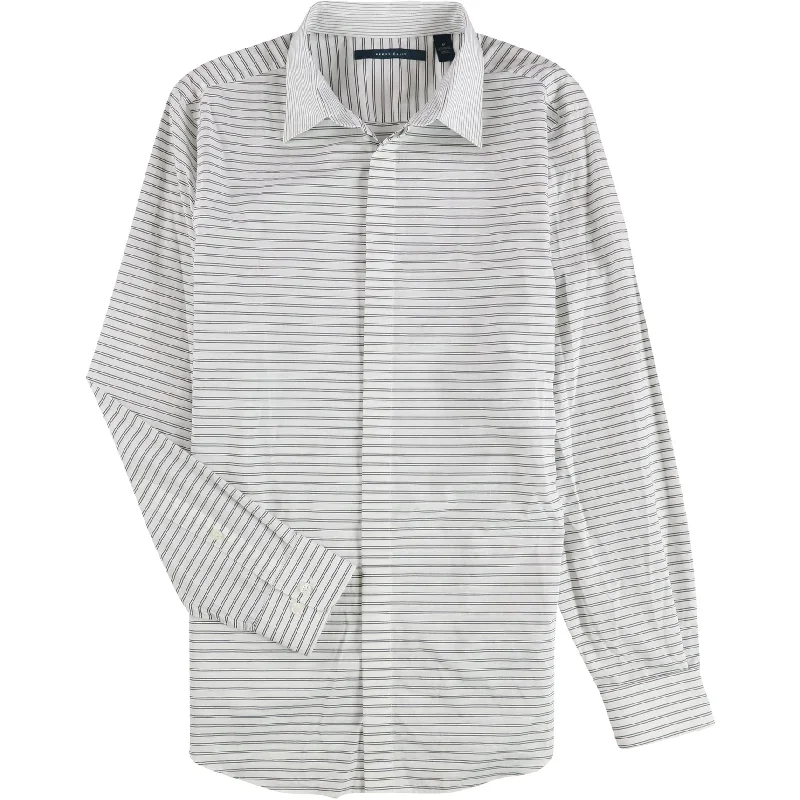Perry Ellis Mens Striped Button Up Shirt