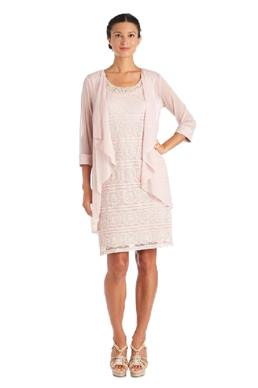 R&M Richards - Two-piece Sleeveless with Quarter Length Jacket Dress - Petite