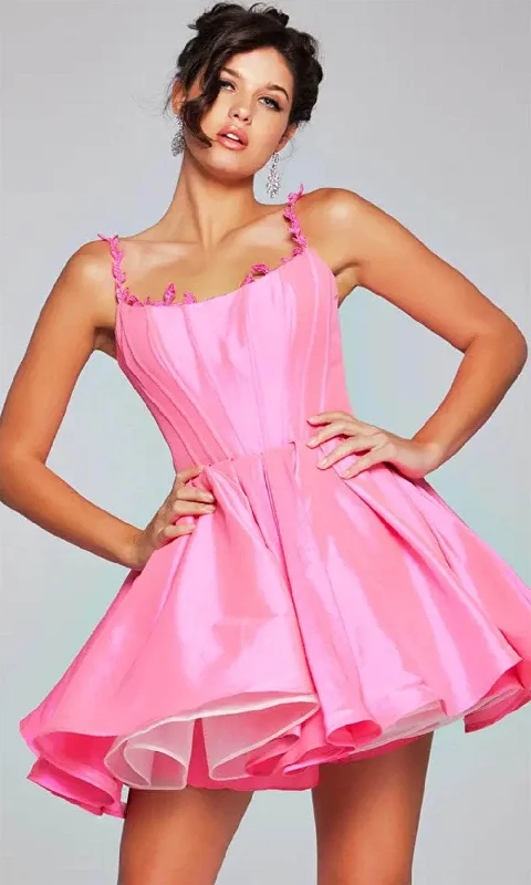 Jovani 40379 - Pleated Skirt Scoop Cocktail Dress