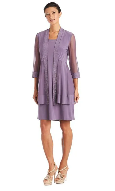 R&M Richards - 8993PSC Sleeveless Dress With Illusion Sleeve Jacket