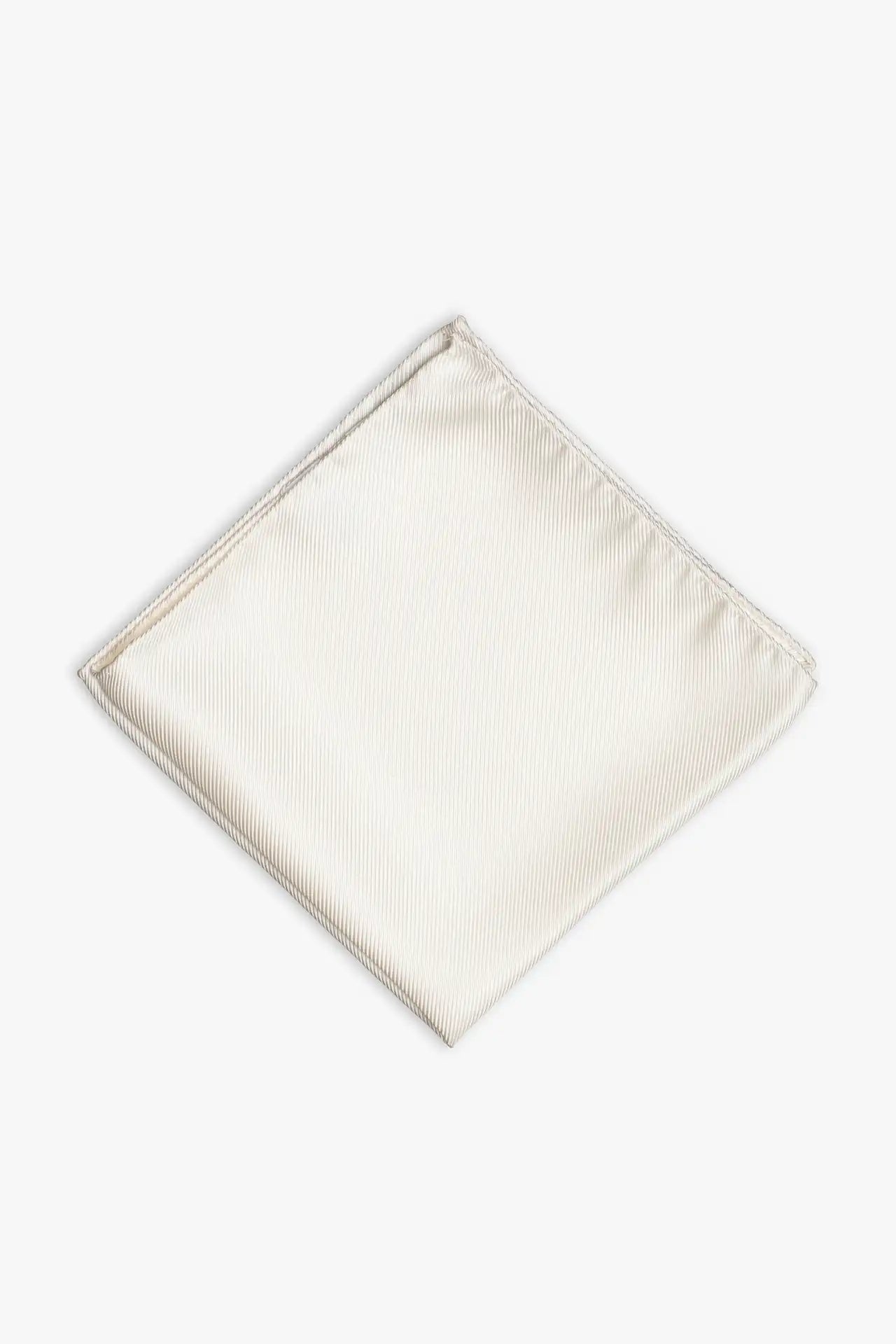 Woven Twill Pocket Square - White