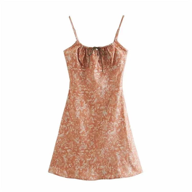 Sweet thin lady with temperament dress broken flower short skirt female  7136