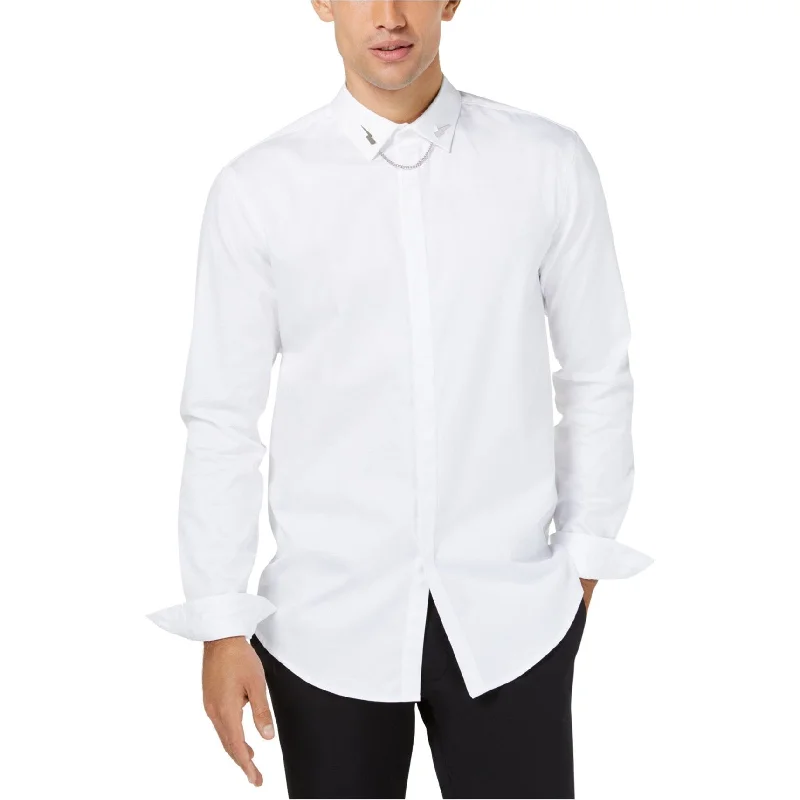 I-N-C Mens Bolt Chain Button Up Shirt