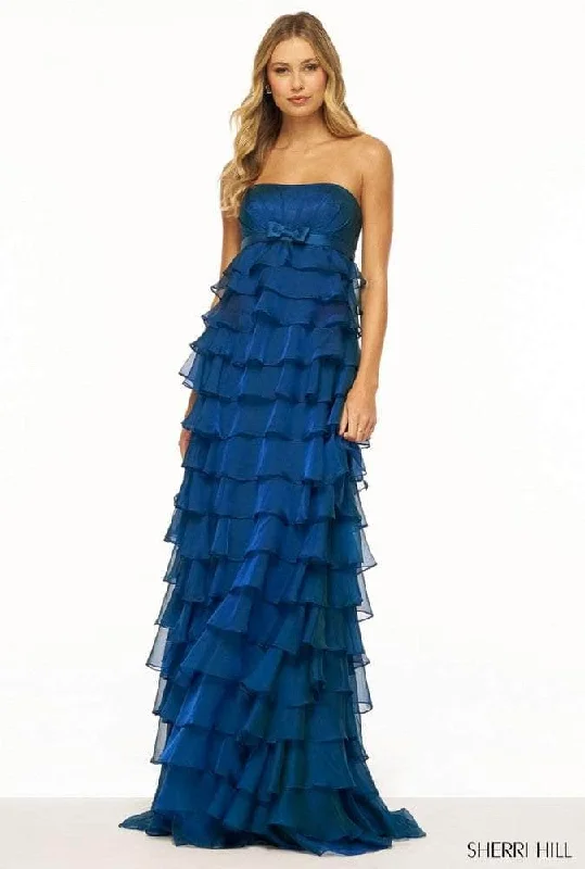 Sherri Hill 56226 - Strapless Tiered Skirt Prom Dress