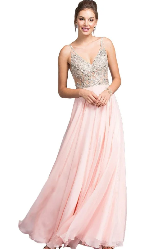 Trevi Collection L2055SC - Beaded Bodice Black Skirt Prom Dress