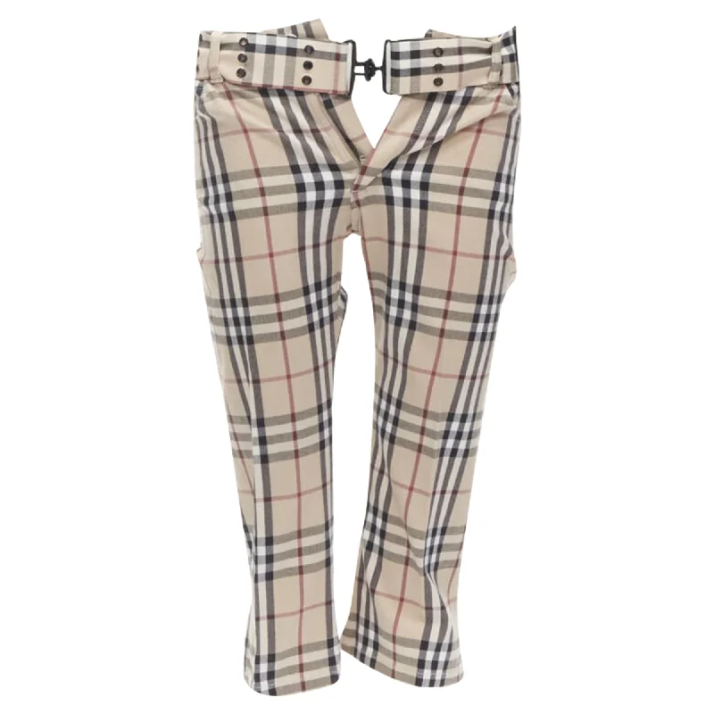 Burberry London Hoe Check Signature belted cropped pants