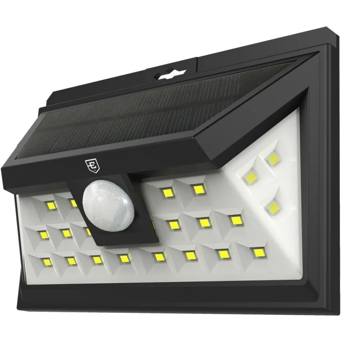 200 Lumens Solar Powered LED Security Light - Black