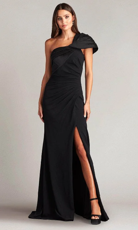 Tadashi Shoji BOS24244L - Rady Twist-Drape One-Shoulder Sheath Gown