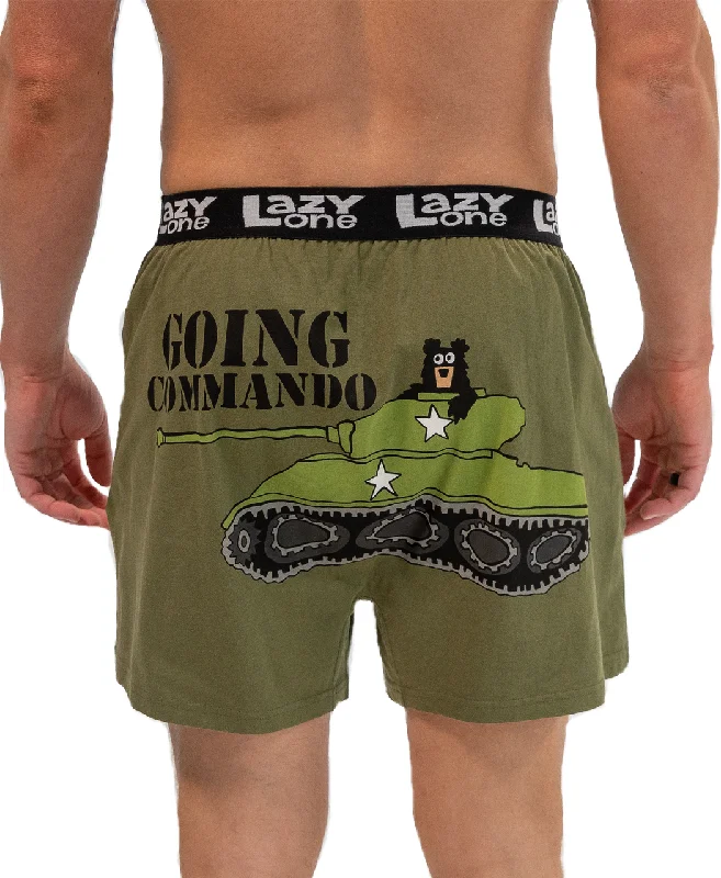 Going Commando Men's Funny Bear Boxer