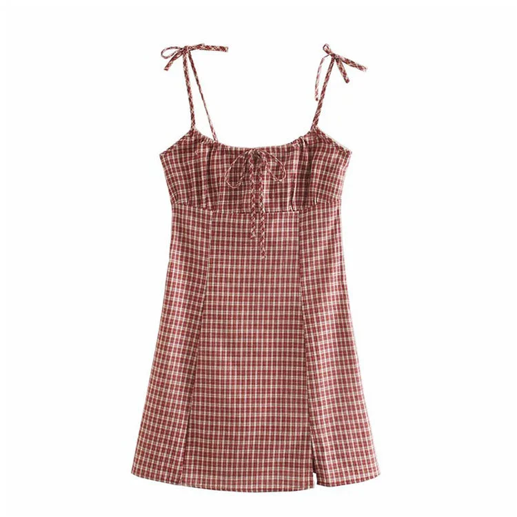 Split thin bandage suspender stitched dress sub skirt  7078
