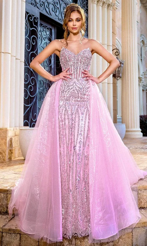Portia and Scarlett PS24529 - Embellished Strapless Prom Gown