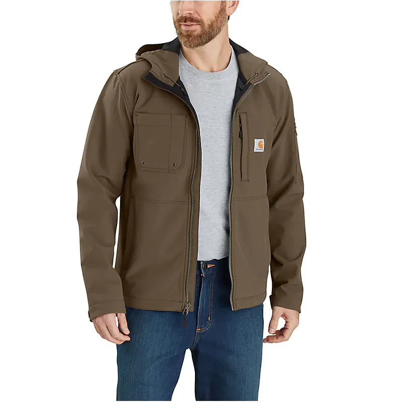 Men's Rain Defender Relaxed Fit Midweight Softshell Hooded Jacket