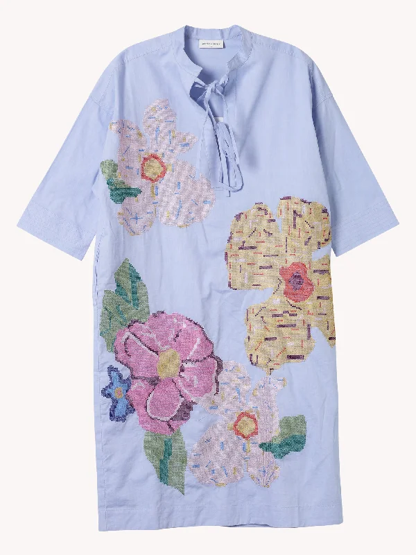CROSS STITCH CHAMBRAY TUNIC
