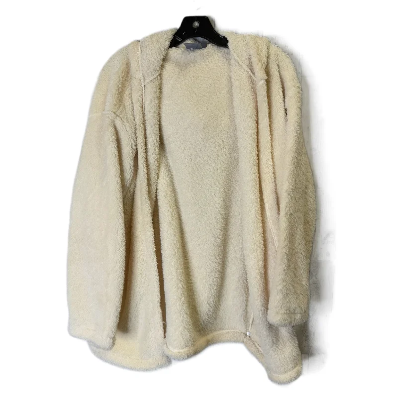 Sweater Cardigan By Daisy Fuentes In Cream, Size: Xl