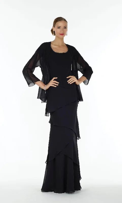 Alyce Paris - 29292 Layered Chiffon Dress with Long Sleeved Jacket