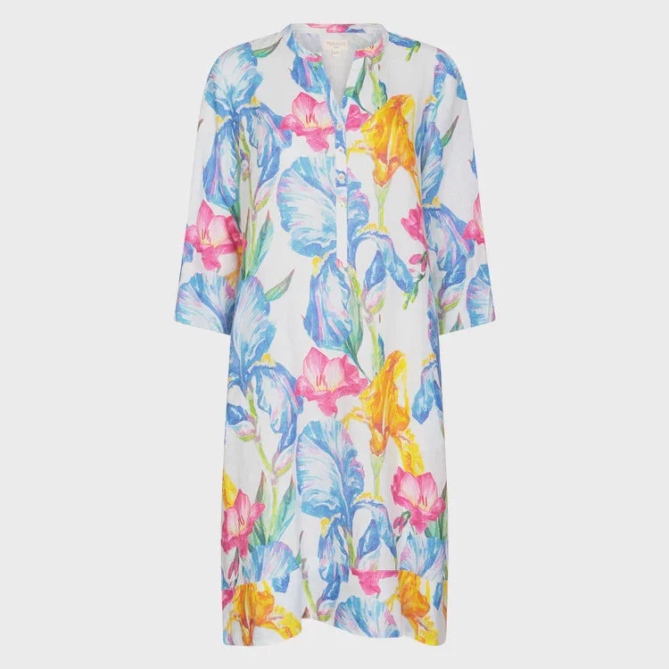NOLOGO Gold Iris classic tunic linen dress