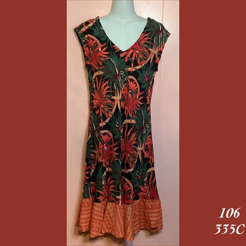 Rainbow Jo V-Neck Floral Mumu Summer Midi Dress - 106 - 335C