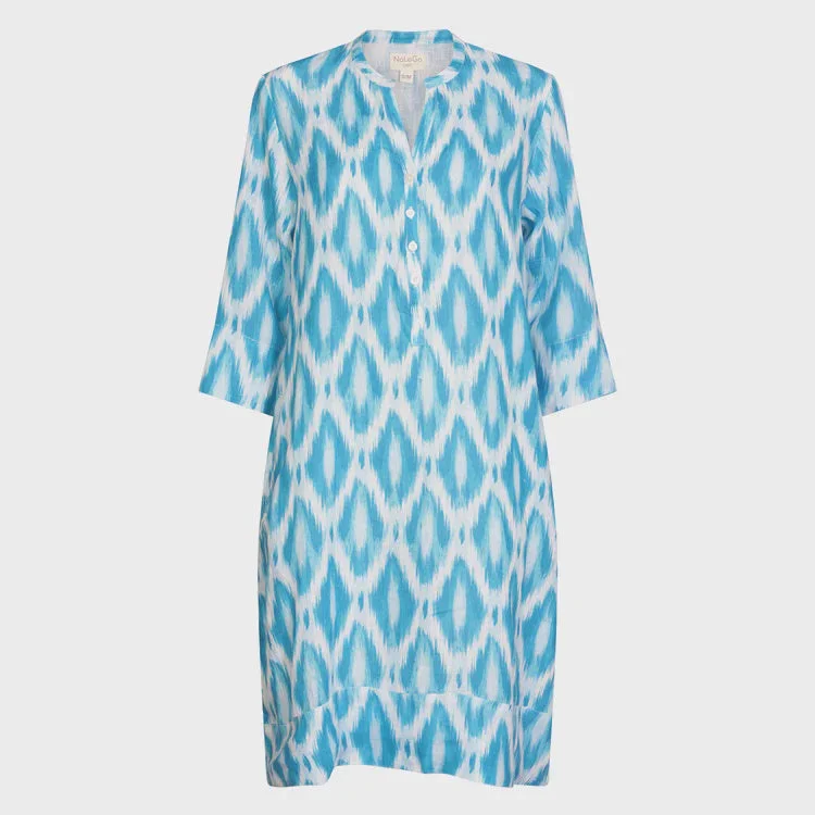 Ikat Blue Tunic Dress