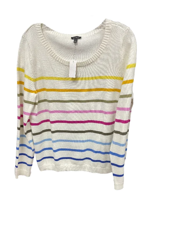 Sweater By Talbots In Striped Pattern, Size: L