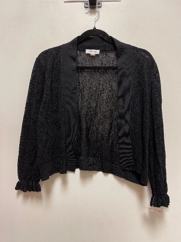 Sweater Cardigan By Calvin Klein In Black, Size: Xl
