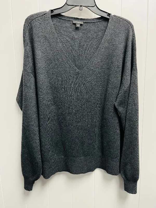 Sweater By Ann Taylor In Grey, Size: L
