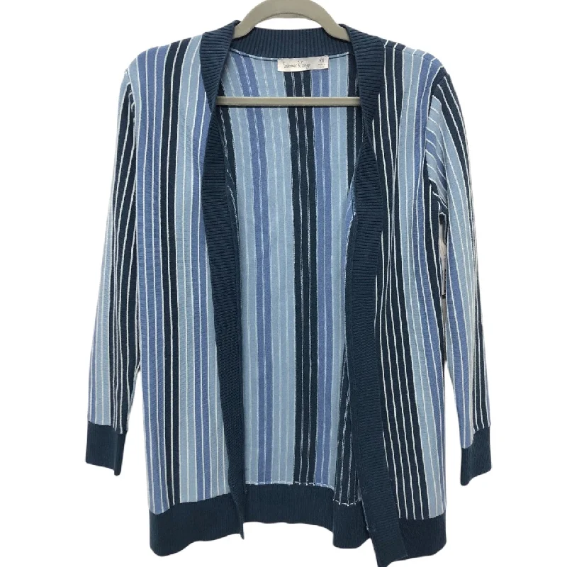 Sweater Cardigan By Clothes Mentor In Blue, Size:Xs