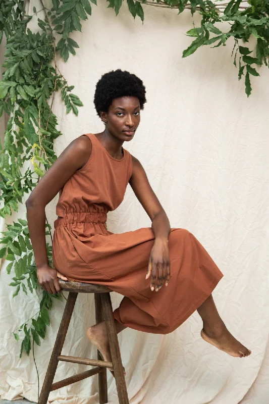 Cece Organic Cotton Dress in Russet