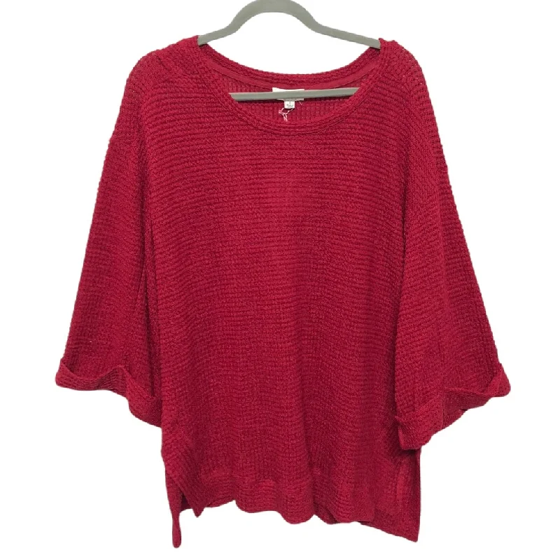 Sweater Ss By Umgee In Red, Size:L