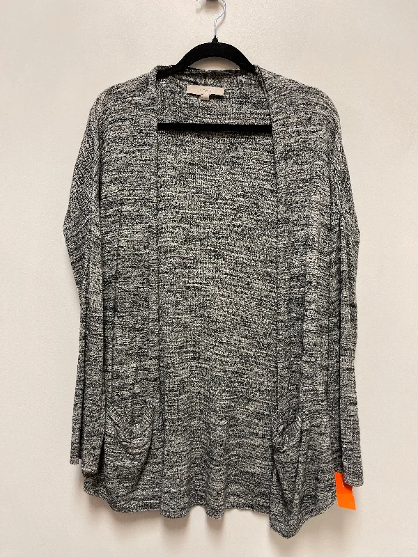 Sweater Cardigan By Loft In Grey, Size: L