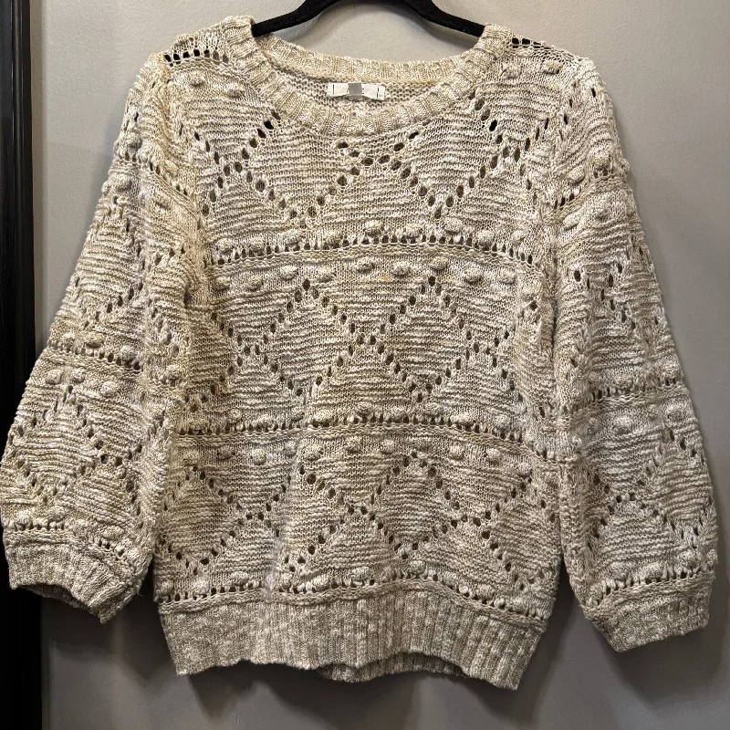 Sweater By Mine In Tan & White, Size: S