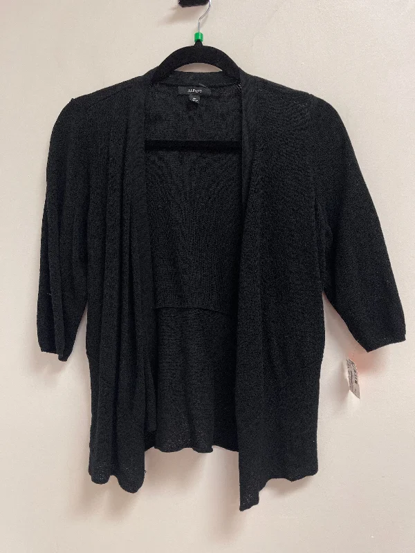 Sweater Cardigan By Alfani In Black, Size: Mp